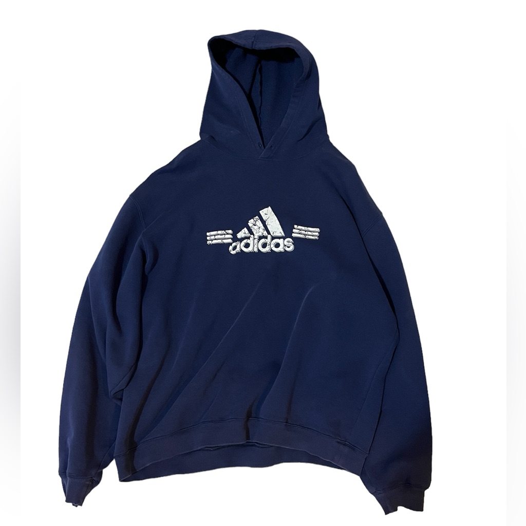 Vintage Dark Indigo Adidas Hoodie